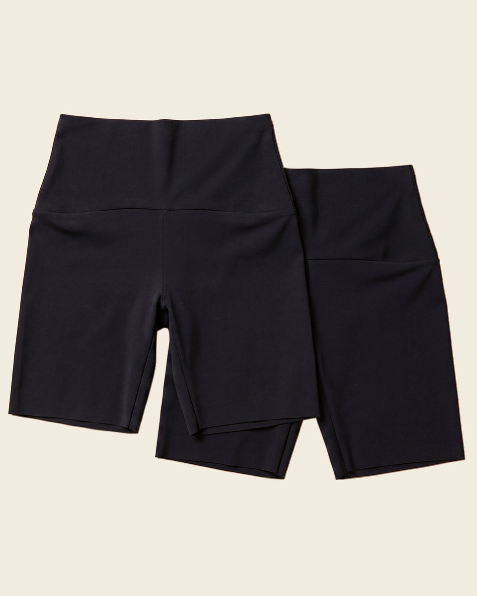 Paquete x 2 shorts de compresión moderada aspecto invisible con fajón antideslizante