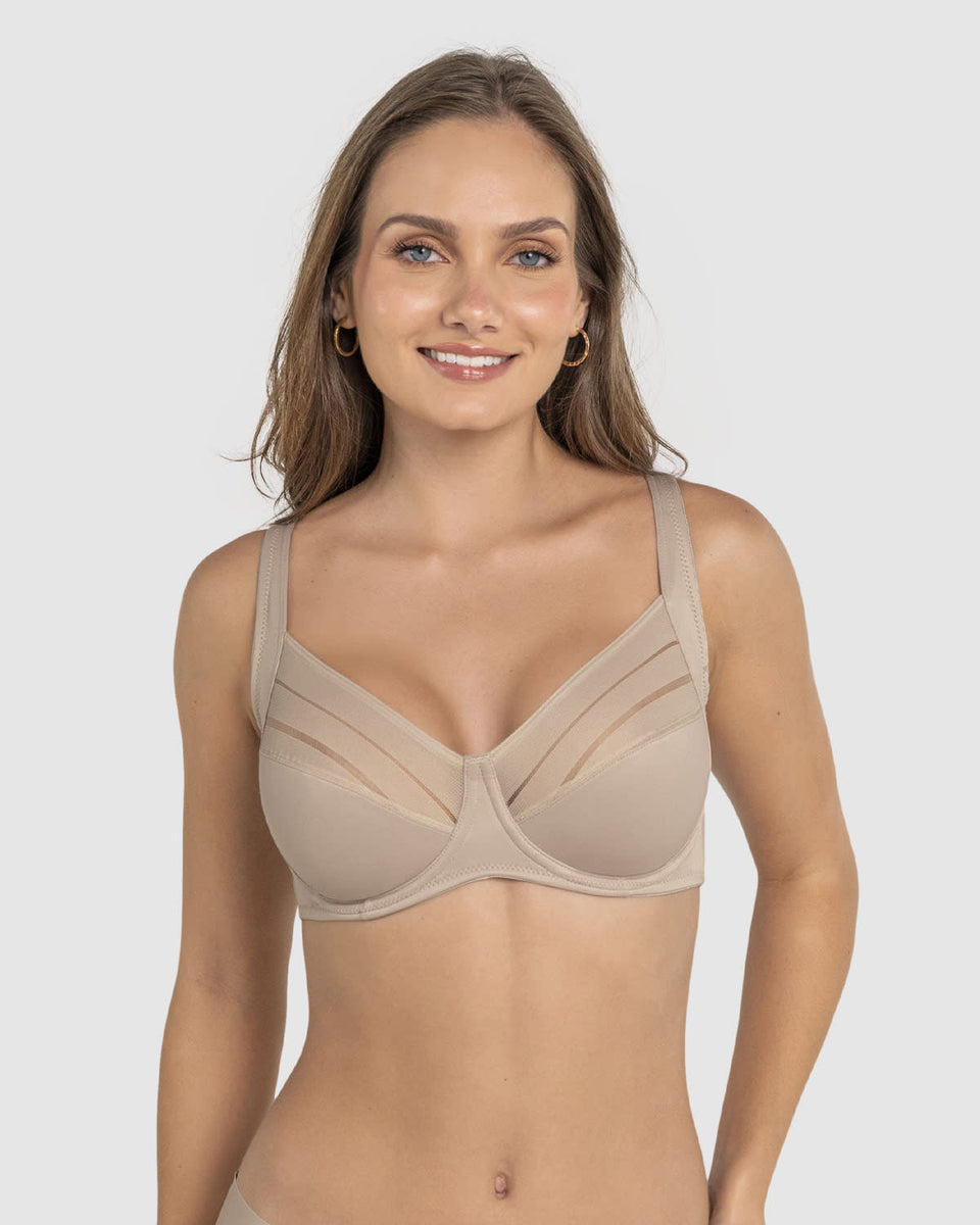 Sujetador de buen cubrimiento ideal para pecho pesado natural support