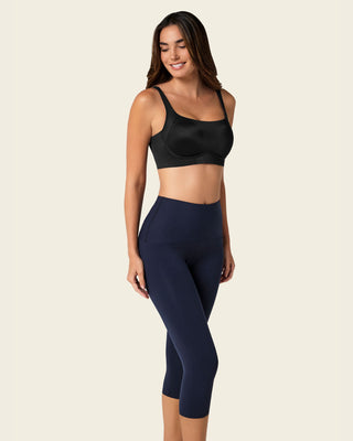 Capri deportivo talle alto con compresión de abdomen#color_b55-azul-oscuro