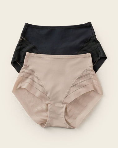 Braga faja clásico paquete x 2 control moderado de abdomen#color_s01-negro-habano-claro