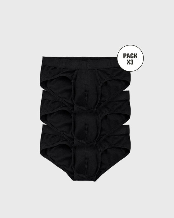 Paquete x 3 bóxers brief de alta transpiración en microfibra ideales para uso diario#color_700-negro
