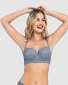 Sujetador balconet de push up alto en encaje con máximo cubrimiento de espalda special fit