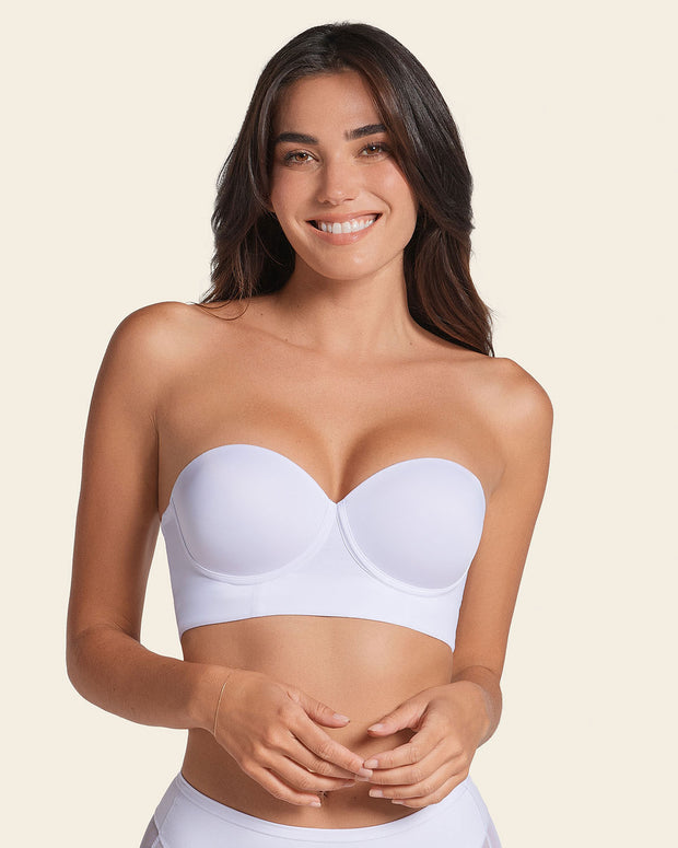 Paquete x 2 sujetadores sin tirantes Bustier 360° de perfección#color_000-blanco