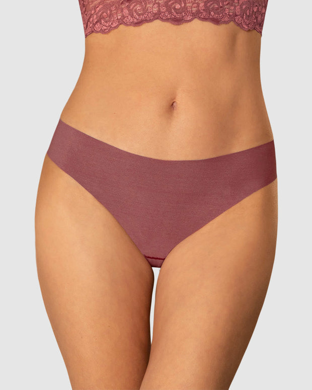 Braga tanga invisible ultraplana sin elásticos y de pocas costuras#color_331-vino-empolvado