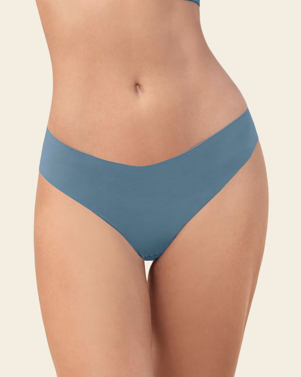 Braga tanga invisible ultraplana sin elásticos y de pocas costuras#color_544-azul-medio