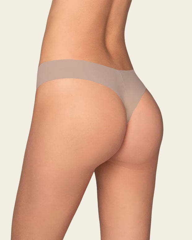 Braga tanga invisible ultraplana sin elásticos y de pocas costuras#color_891-nude