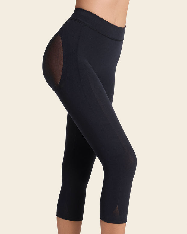 Faja pantalón capri invisible levanta glúteos#color_700-negro