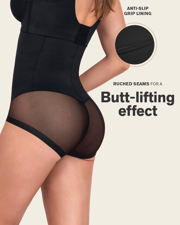 Braga faja invisible de tiro alto y control de abdomen#color_700-negro