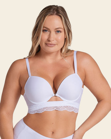 Sujetador doble push up con escote profundo en espalda sexy back#color_000-blanco