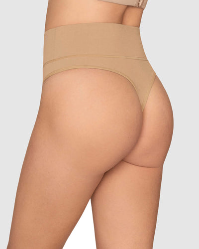 Tanga de control moderado tiro alto en SkinFuse#color_802-habano-claro