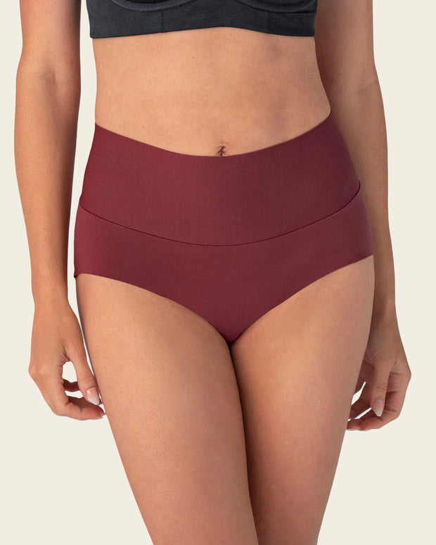 Braga clásico tiro alto de control fuerte de abdomen#color_382-vino