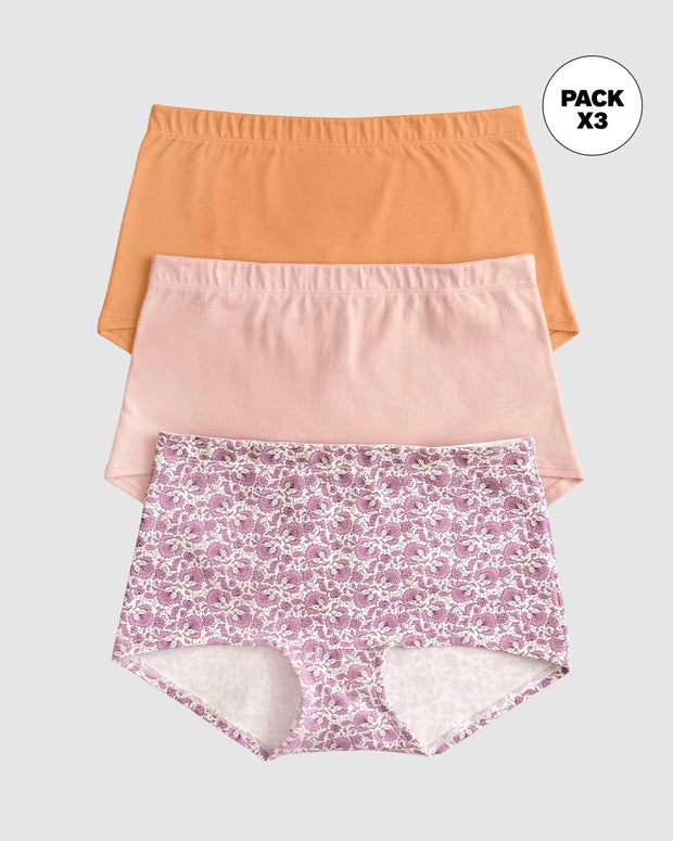 3 bóxers en algodón elástico con buen cubrimiento#color_s31-estampado-rosado-claro-naranja