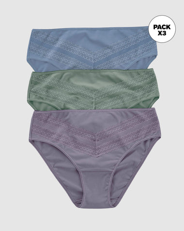 3 Bikinis Elegantes Clásicos y Confortables#color_s29-lila-empolvado-verde-azul-empolvado