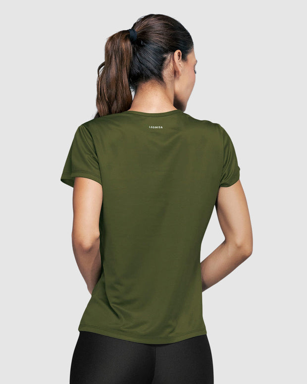 Camiseta deportiva de secado rápido y silueta semiajustada#color_695-verde