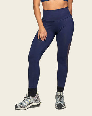 Legging deportivo con bolsillo lateral y detalles en tul#color_509-azul-oscuro