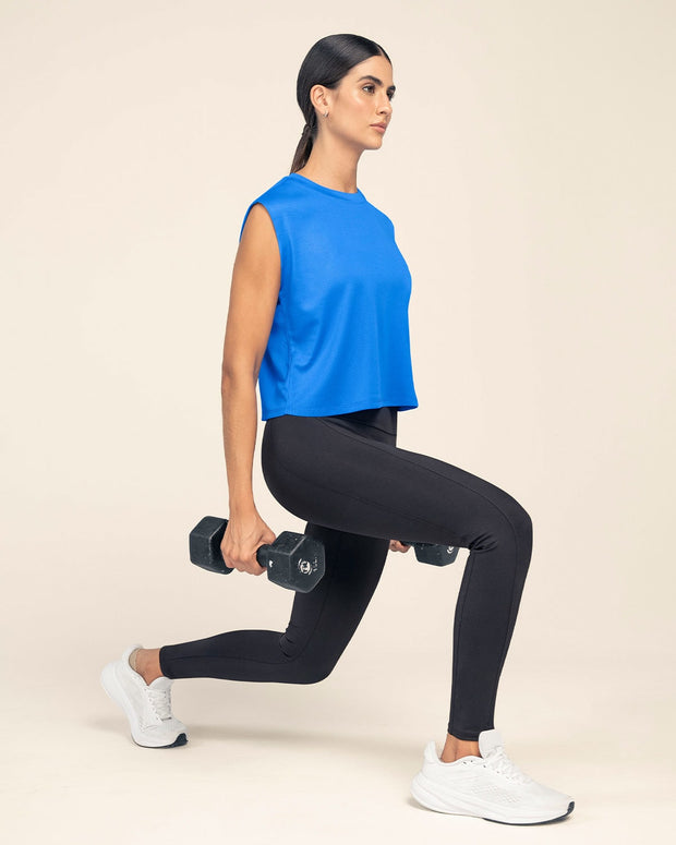 Boxy Cropped Active Tank