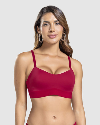 Sujetador tipo top ultraliviano con copas internas fijas#color_853-rojo