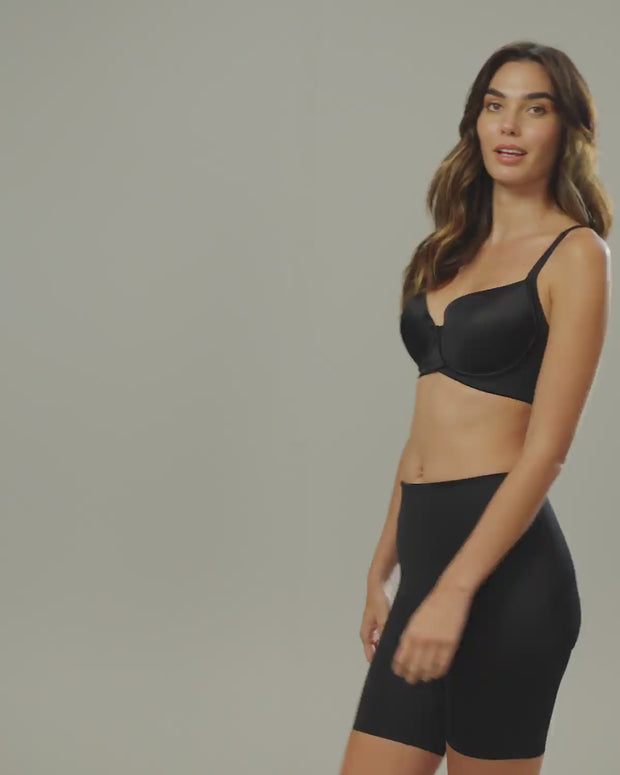 Braga short invisible de control de abdomen efecto levanta glúteos#color_700-negro