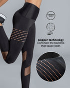 Legging de control con transparencias y material de secado rápido
