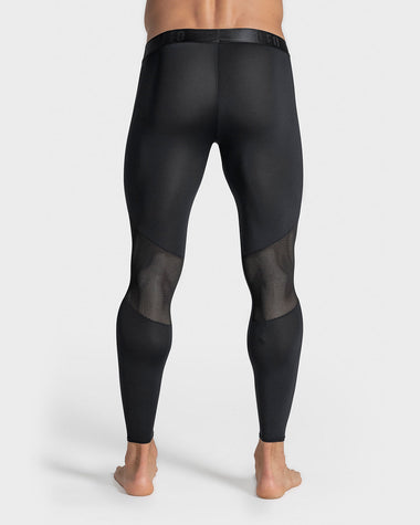 Licra deportiva en microfibra con mallas transpirables para hombre#color_700-negro
