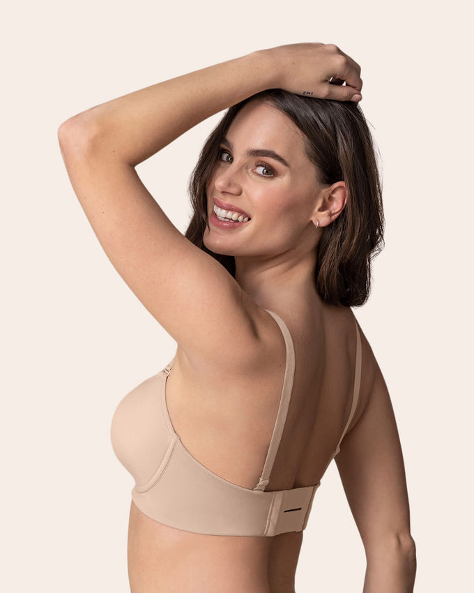 Sujetador multitallas con ajuste flexible en espalda#color_802-beige
