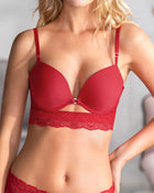 Sujetador doble push up con escote profundo en espalda sexy back