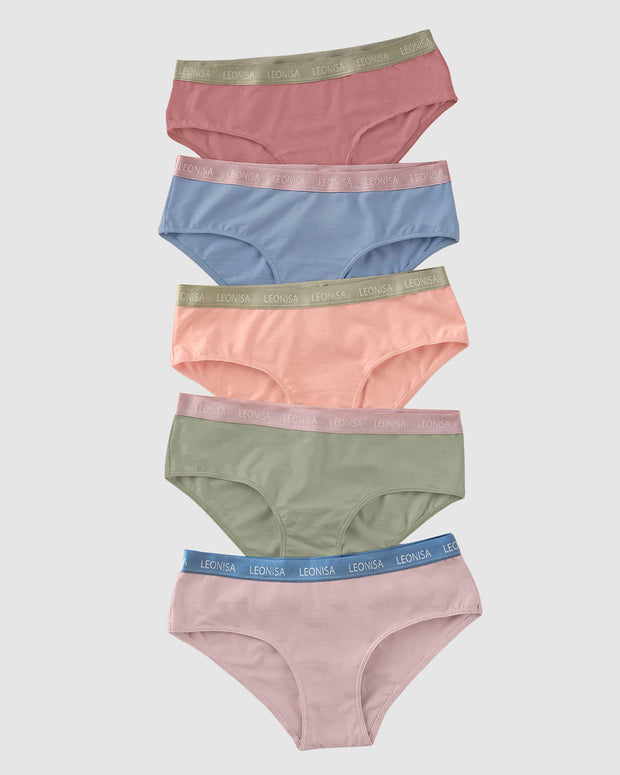 Paquete x 5 bragas estilo culotte#color_s03-lila-terracota-rosado-azul-verde