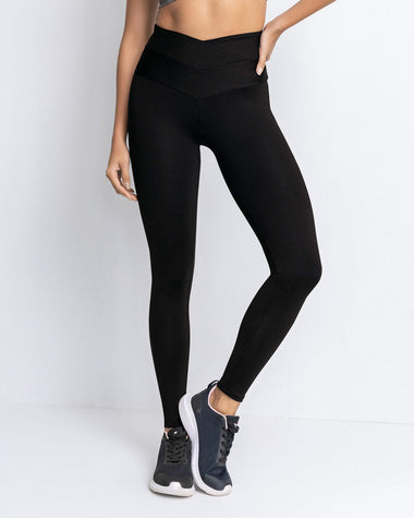 Legging deportivo de control con pretina cruzada en forma de V#color_700-negro