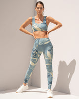 Legging de tiro alto control en abdomen y muslos en material pet reciclado#color_086-estampado-azul-marfil