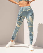 Legging de tiro alto control en abdomen y muslos en material pet reciclado