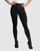 Legging de control fuerte con broches frontales de 3 posiciones#color_700-negro